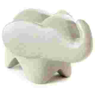 Small Dove Gray Soapstone Cherub Elephant