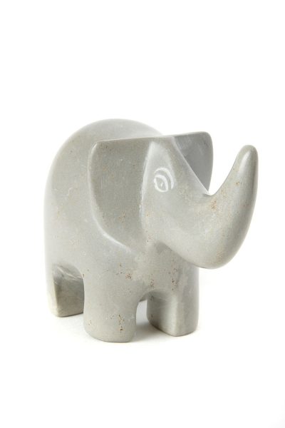 Dove Gray Soapstone Happy Elephant 1 Dove Gray Soapstone Happy Elephant