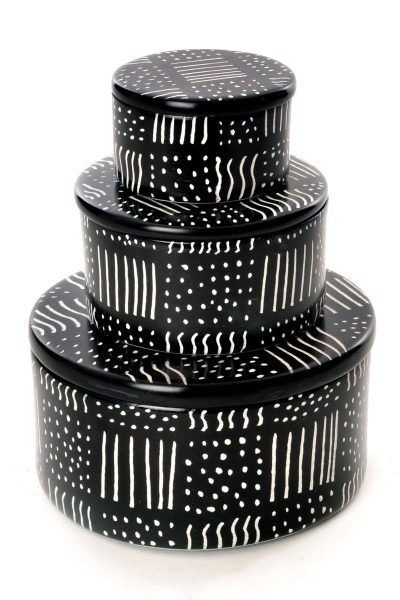 Spindle Mudcloth Soapstone Desktop Boxes 2 Spindle Mudcloth Soapstone Desktop Boxes