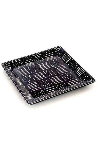 Spindle Mudcloth Square Soapstone Desktop Dish 6 Spindle Mudcloth Square Soapstone Desktop Dish