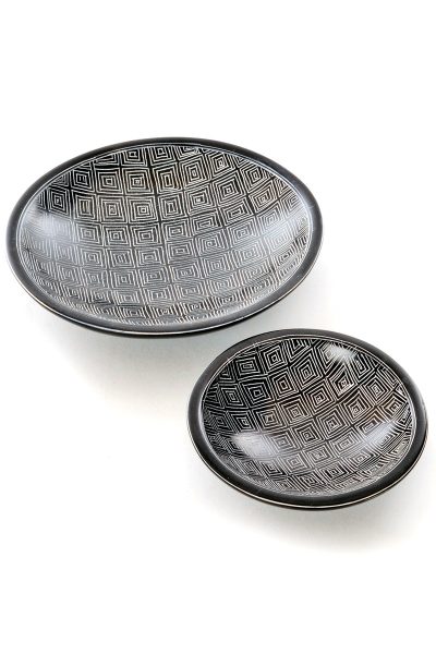 Segou Squares Mudcloth Decorative Soapstone Bowls 6 Segou Squares Mudcloth Decorative Soapstone Bowls