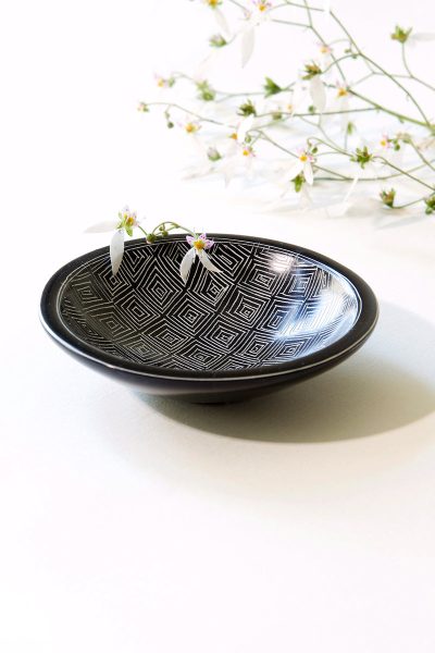 Segou Squares Mudcloth Decorative Soapstone Bowls 4 Segou Squares Mudcloth Decorative Soapstone Bowls