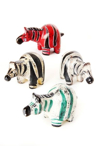 Dozen Hand Carved Chubby Soapstone Zebras 3 Dozen Hand Carved Chubby Soapstone Zebras