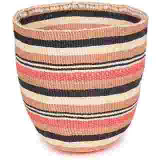 KONDOO: Small Red, Black & White Sisal Basket