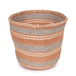 NAWE : Small Grey, White & Brown Sisal Basket