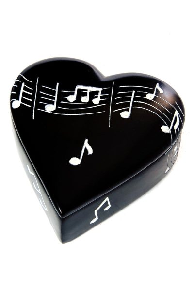 Kenyan Melody Maker Soapstone Heart Box 2 Kenyan Melody Maker Soapstone Heart Box