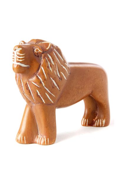 Tawny Kenyan Soapstone Lion Sculpture 4 Tawny Kenyan Soapstone Lion Sculpture
