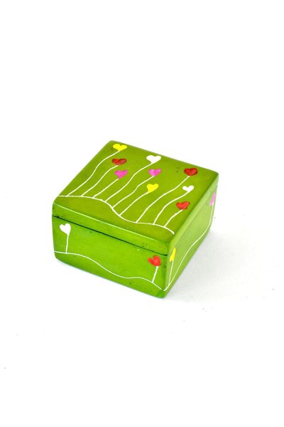 2" Dreamland Soapstone Box in Garden Green 2 2" Dreamland Soapstone Box in Garden Green