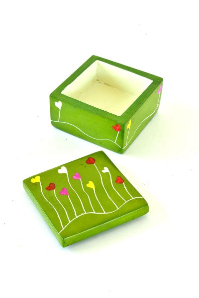 2" Dreamland Soapstone Box in Garden Green 3 2" Dreamland Soapstone Box in Garden Green