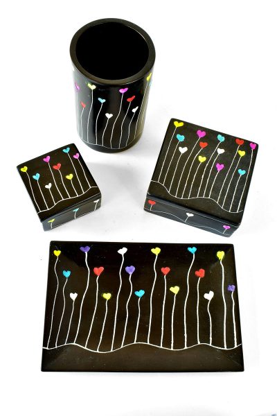 Dreamland Soapstone Pen Cup Vase in Black 2 Dreamland Soapstone Pen Cup Vase in Black