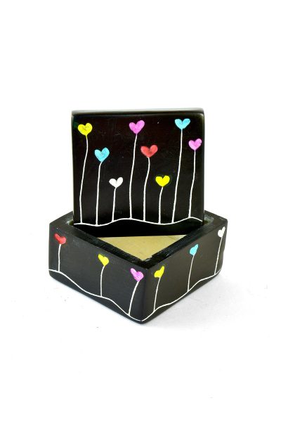 2" Dreamland Soapstone Box in Black 6 2" Dreamland Soapstone Box in Black