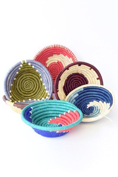 Mini Raffia Fruit & Grain Baskets 3 Mini Raffia Fruit & Grain Baskets