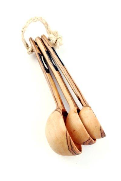 Set of 3 Measuring Spoons with Bone 3 Set of 3 Measuring Spoons with Bone