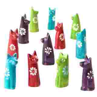 Rainbows & Flowers Dozen Miniature Cats
