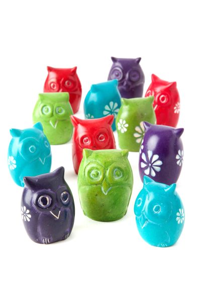 One Dozen Miniature Soapstone Owls 1 One Dozen Miniature Soapstone Owls