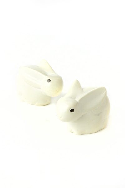 Set of Two Natural Soapstone Baby Bunny Rabbits 3 Set of Two Natural Soapstone Baby Bunny Rabbits
