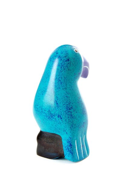 Small Soapstone Twilight Toucan in Aqua & Purple 7 Small Soapstone Twilight Toucan in Aqua & Purple