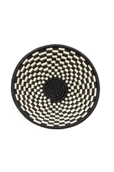 Small Rwandan Sisal Checkered Basket 2 Small Rwandan Sisal Checkered Basket