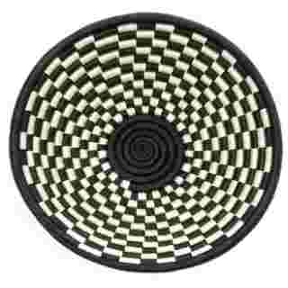 Small Rwandan Sisal Checkered Basket