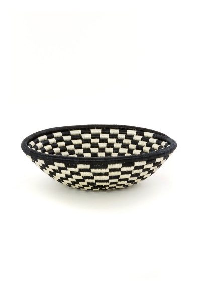 Small Rwandan Sisal Checkered Basket 3 Small Rwandan Sisal Checkered Basket