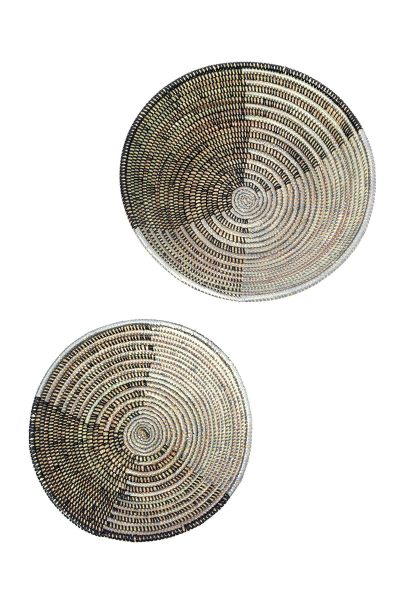 Silver and Black Delta Tabletop Baskets 4 Silver and Black Delta Tabletop Baskets