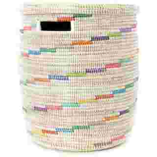 Vanilla Sugar Swirl Flat Lid Storage Basket