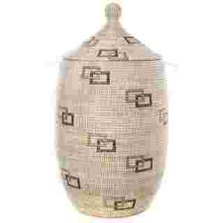 Large White Perfect Match Hamper Basket from Senegal