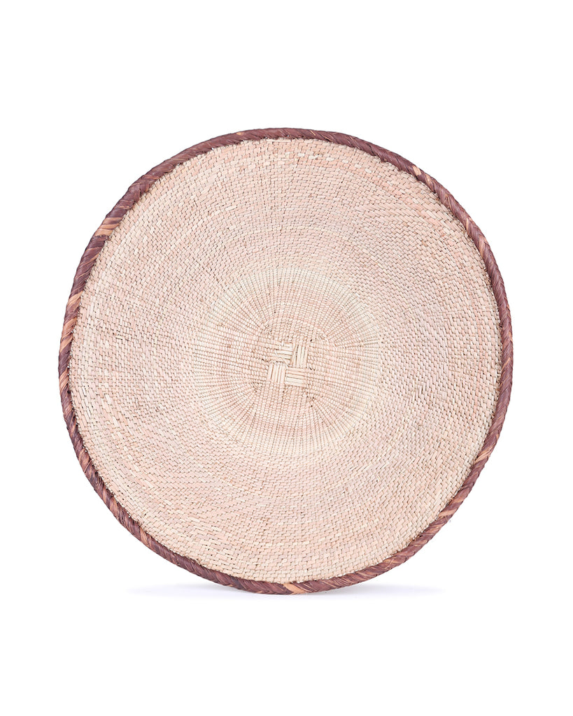GAMUCHIRAI: Large Brown and Natural Wall Basket: 39cm dia 1 GAMUCHIRAI: Large Brown and Natural Wall Basket: 39cm dia