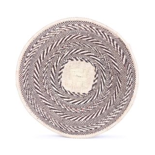 TARISAI: Medium Beige and Brown Wall Basket: 36cm dia