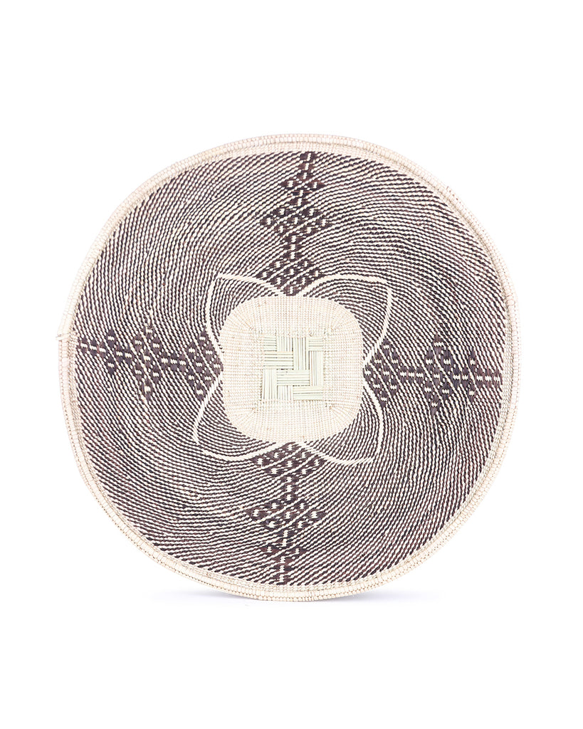 TICHONA: Extra Large Beige and Brown Wall Basket: 44cm dia 1 TICHONA: Extra Large Beige and Brown Wall Basket: 44cm dia