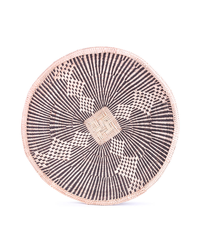 WOTENTHAI: Extra Large Beige and Brown Wall Basket: 43cm dia 1 WOTENTHAI: Extra Large Beige and Brown Wall Basket: 43cm dia