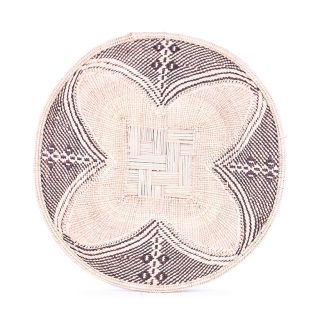 ZIKOMO: Extra Large Beige and Brown Wall Basket: 43cm dia