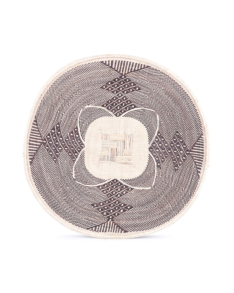 ZIRA: Extra Large Beige and Brown Wall Basket: 46cm dia 1 ZIRA: Extra Large Beige and Brown Wall Basket: 46cm dia