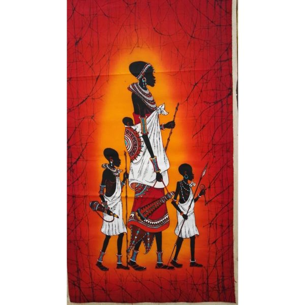 Maasai mother with 2 warriors batik, wall hanging, Africa wall hanging, Home decor, Wall décor, handmade batik 1 Maasai mother with 2 warriors batik, wall hanging, Africa wall hanging, Home decor, Wall décor, handmade batik