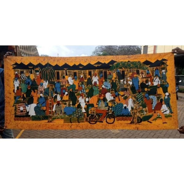 Market scene drawing , market scene batik, Wall decor, Kenya Handmade batik, African wall hanging, hotel decor, Living room decor 1 Market scene drawing , market scene batik, Wall decor, Kenya Handmade batik, African wall hanging, hotel decor, Living room decor