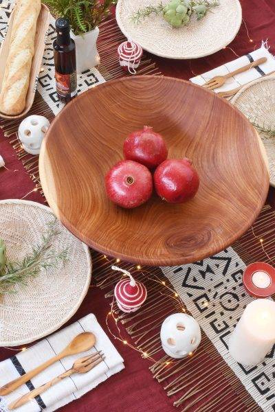 Large Mahogany Wood Salad Bowl from Zimbabwe 2 Large Mahogany Wood Salad Bowl from Zimbabwe