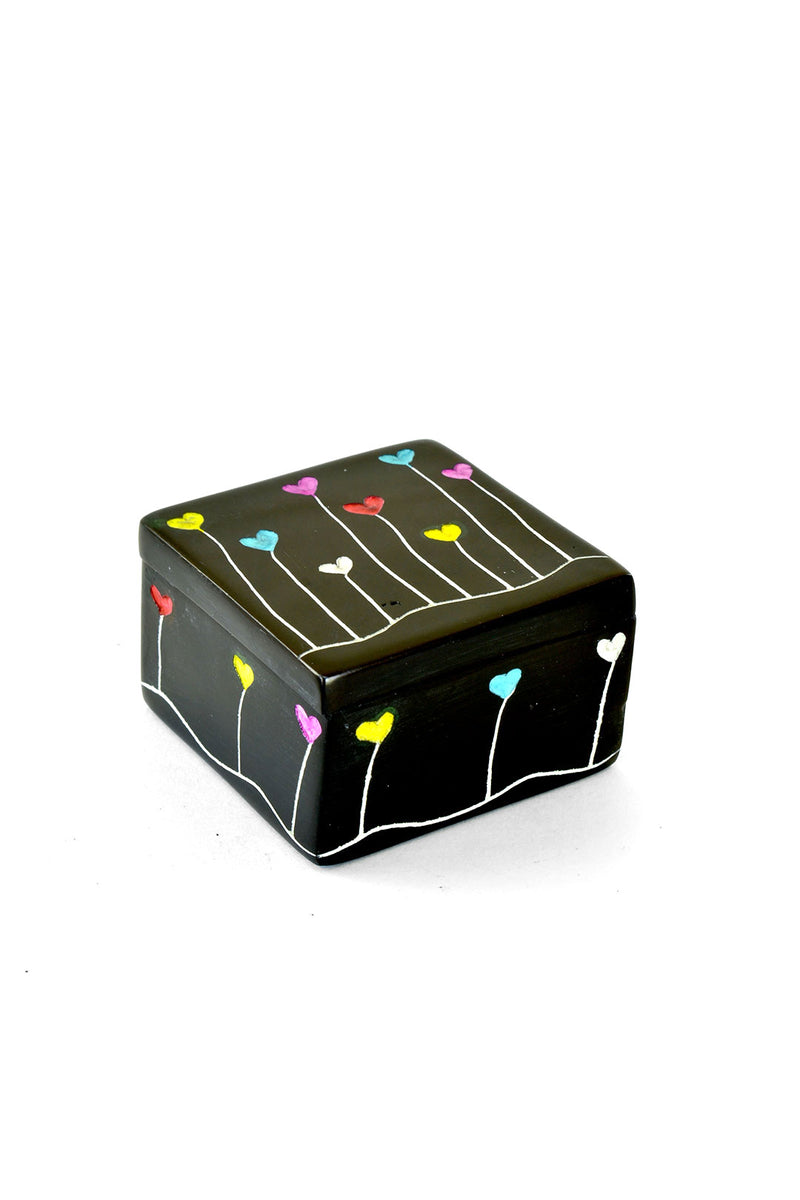 2" Dreamland Soapstone Box in Black 1 2" Dreamland Soapstone Box in Black