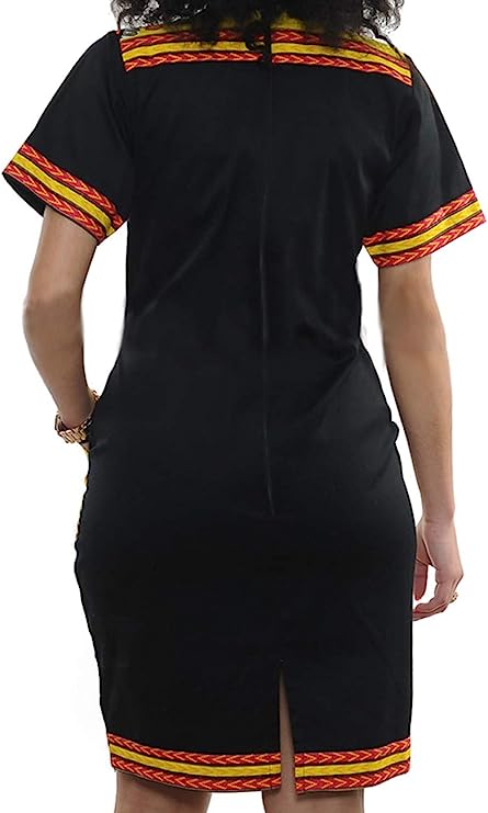 Women's Bodycon Dashiki African Midi Dresses Bohemian Vintage Club Dress with Pocket 2 Women's Bodycon Dashiki African Midi
Dresses Bohemian Vintage Club Dress with Pocket