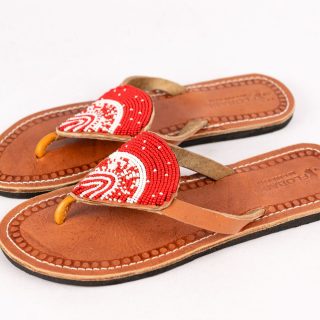 African Leather Summer Beads Maasai Sandals