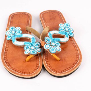 African Leather Summer Beads Maasai Sandals