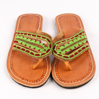 Maasai African Kenyan Beaded Sandals Vegan for women