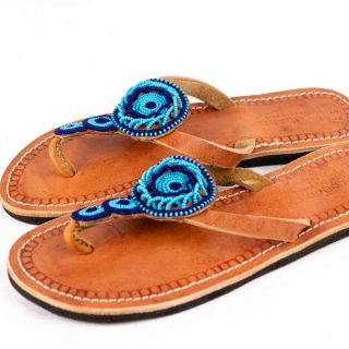 African Leather Summer Beads Maasai Sandals