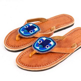 African Leather Summer Beads Maasai Sandals