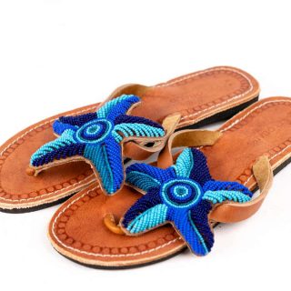 Ladies Beaded Maasai Sandals