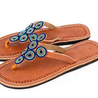 Maasai sandal ,leather beaded boho ,african sandals