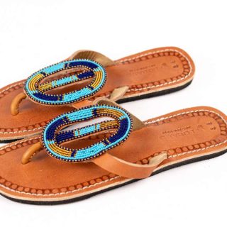 African Leather Summer Beads Maasai Sandals