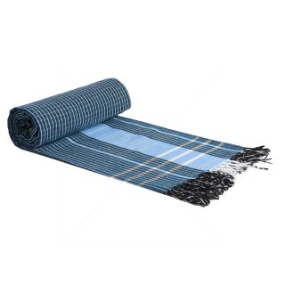 Kikoy, African Print, African Fabric, Blue, Kenyan Kikoy, Beach Wrap, Sarong, Pareo, Scarf, Bed Throw, Sofa Throw, Swahili Wrap, Cotton