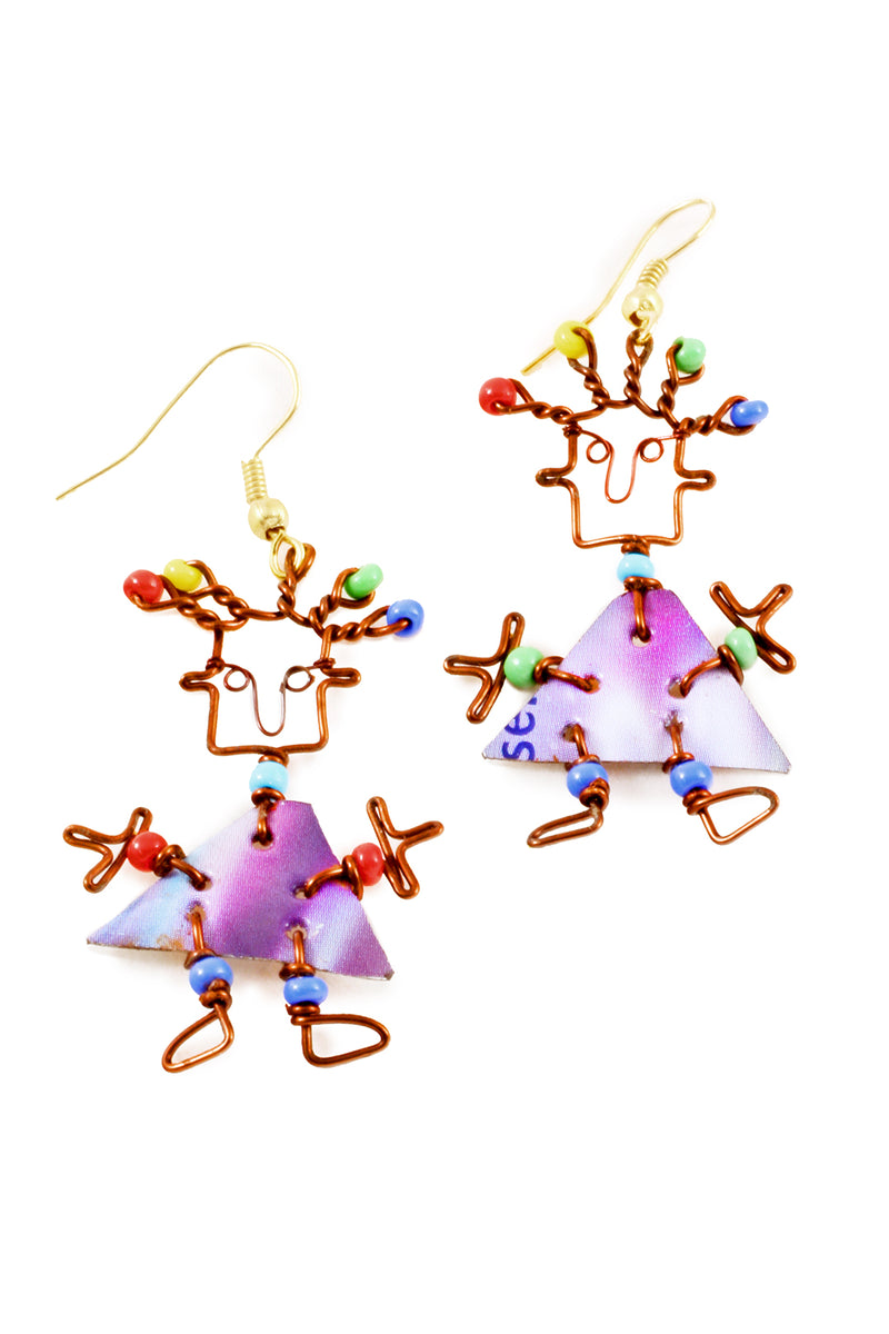 Aluminum Funky People Earrings 2 Aluminum Funky People Earrings
