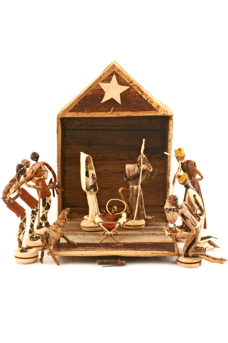 Christmas Nativity Stable Set Made from Banana Fiber 1 Christmas Nativity Stable Set Made from Banana Fiber