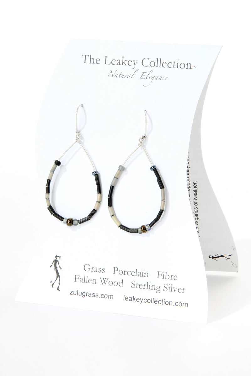 Great Migration Zulugrass and Silver Raindrop Earrings 2 Great Migration Zulugrass and Silver Raindrop Earrings